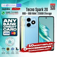 Tecno Spark 20 | 8GB + 8GB RAM | 256GB Storage | Any Bank Credit Card | 10 Months Installment - 0% Processing Fee - The Original Bro Mobiles