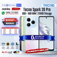 Tecno Spark 20 Pro 8GB RAM 256GB Storage | PTA Approved | 1 Year Warranty | Installment - The Original Bro