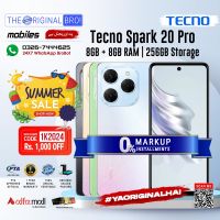 Tecno Spark 20 Pro 8GB RAM 256GB Storage | PTA Approved | 1 Year Warranty | Installments Upto 12 Months - The Original Bro
