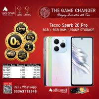 Tecno Spark 20 Pro 8GB RAM 256GB Storage | Installments Upto 12 Months - The Game Changer