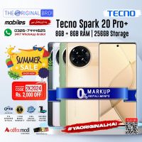 Tecno Spark 20 Pro Plus 8GB RAM 256GB Storage | PTA Approved | 1 Year Warranty | Installment - The Original Bro