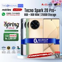 Tecno Spark 20 Pro Plus | 8GB RAM | 256GB Storage | 12 Months Installment | PTA Approved | 1 Year Warranty | The Original Bro Mobiles