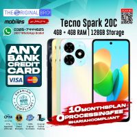 Tecno Spark 20C | 4GB + 4GB RAM | 128GB Storage | Any Bank Credit Card | 10 Months Installment - 0% Processing Fee - The Original Bro Mobiles