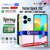 Tecno Spark 20C | 4GB RAM | 128GB Storage | PTA Approved | 1 Year Warranty | Installments Upto 12 Months - The Original Bro Mobiles