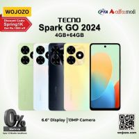 Tecno Spark Go 2024 (04GB-64GB) PTA Approved with One Year Official Warranty on Installments by WOJOZO