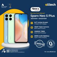 Sparx Neo 5 Plus 3GB-64GB | 1 Year Warranty | PTA Approved | Monthly Installments By ALLTECH Up to 12 Months