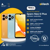 Sparx Neo 6 Plus 2GB-64GB | 1 Year Warranty | PTA Approved | Monthly Installments By ALLTECH Upto 12 Months