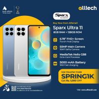 Sparx Ultra 11 8GB-128GB | 1 Year Warranty | PTA Approved | Monthly Installments By ALLTECH Upto 12 Months