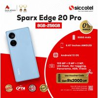 Sparx Edge 20 Pro 8GB-256GB | 1 Year Warranty | PTA Approved | Monthly Installment By Siccotel Upto 12 Months