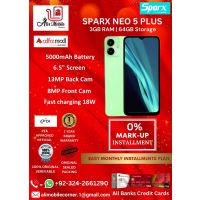SPARX NEO 5 PLUS (3GB + 3GB EXTENDED RAM & 64GB ROM) On Easy Monthly Installments By ALI's Mobile