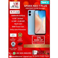 SPARX NEO 7 PLUS (4GB + 4GB EXTENDED RAM & 64GB ROM) On Easy Monthly Installments By ALI's Mobile