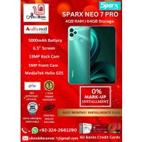 SPARX NEO 7 PRO (4GB + 4GB EXTENDED RAM & 64GB ROM) On Easy Monthly Installments By ALI's Mobile 