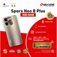 Sparx Neo 8 Plus 4GB-64GB | 1 Year Warranty | PTA Approved | Monthly Installment By Siccotel Upto 12 Months