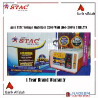 Auto STAC Voltage Stabilizer 3200 Watt (160-280V) 3 RELAYS, COPPER WIRE, INPUR 160 VOLTS INSTALLMENT