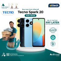 Tecno Spark 20 8GB-128GB | PTA Approved | 1 Year Warranty | Installment With Any Bank Credit Card Upto 10 Months | ALLTECH