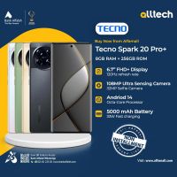 Tecno Spark 20 Pro Plus 8GB-256GB | 1 Year Warranty | PTA Approved | Non Installments By ALLTECH