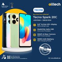 Tecno Spark 20C 4GB-128GB | 1 Year Warranty | PTA Approved | Non Installments By ALLTECH