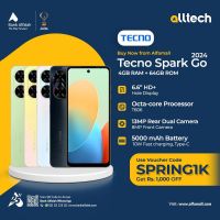 Tecno Spark Go 2024 4GB-64GB | 1 Year Warranty | PTA Approved | Monthly Installments By ALLTECH Upto 12 Months