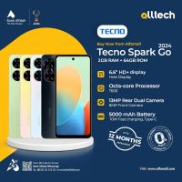 Tecno Spark Go 2024 2GB-64GB | 1 Year Warranty | PTA Approved | Monthly Installments By ALLTECH Upto 12 Months