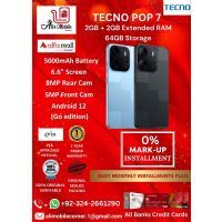 TECNO POP 7 (2GB+2GB=4GB RAM & 64GB ROM) On Easy Monthly Installments By ALI's Mobile