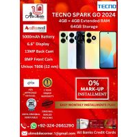 TECNO SPARK GO 2024 (4GB + 4GB EXTENDED RAM & 64GB ROM) On Easy Monthly Installments By ALI's Mobile