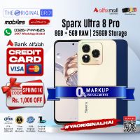 Sparx Ultra 8 Pro | 8GB RAM | 256GB Storage | Installment | PTA Approved | 1 Year Warranty | The Original Bro Mobiles