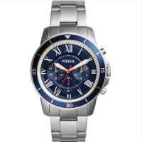 Fossil Men’s Chronograph Quartz Silver Stainless Steel Blue Dial 44mm Watch FS5238 On 12 Months Installments At 0% Markup