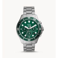 Fossil Men’s Chronograph Quartz Silver Stainless Steel Green Dial 46mm Watch FS5726 On 12 Months Installments At 0% Markup