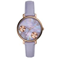 Fossil Women’s Quartz Purple Leather Strap Purple Mother OF Pearl Dial 36mm Watch ES4814 On 12 Months Installments At 0% Markup