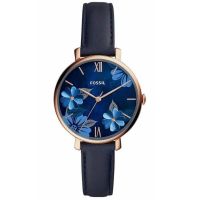 Fossil Women’s Quartz Blue Leather Strap Blue Dial 36mm Watch ES4673 On 12 Months Installments At 0% Markup