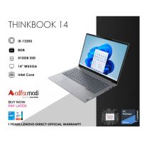 Lenovo ThinkBook 14 G6 IRL Intel® Core™ i5-1335U 1x 8GB SO-DIMM DDR5-5200 512GB SSD M.2 2242 PCIe® 4.0x4 14" WUXGA (1920x1200) IPS 300nits Anti-glare, 45% NTSC Backlit, English NO OS Arctic Grey (1 Year Local Warranty)