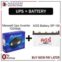 Maxwell Ups Inverter 720 Watt + Ags Battery 180 INSTALLMENT 