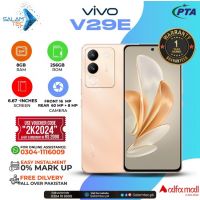 Vivo V29e 8gb,256gb On Easy Installments (12 Months) with 1 Year Brand Warranty & PTA Approved With Free Gift by SALAMTEC & BEST PRICES