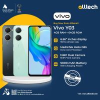 Vivo Y03 4GB-64GB | 1 Year Warranty | PTA Approved | Non Installments By ALLTECH