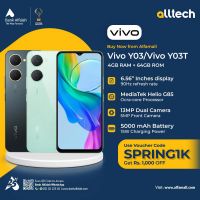 Vivo Y03 4GB-64GB | 1 Year Warranty | PTA Approved | Monthly Installments By ALLTECH Upto 12 Months