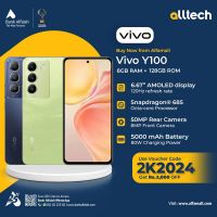 Vivo Y100 8GB-128GB | 1 Year Warranty | PTA Approved | Monthly Installments By ALLTECH Upto 12 Months