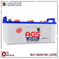 AGS GX 260F -33 plates 220 AH WITHOUT ACID  INSTALLMENT