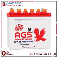 AGS Washi WS 80 L 45 Ah 11 Plate AGS Battery WS 80 L Without Acid On Installment 