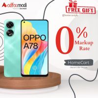 OPPO A78 8GB Ram 256GB On Installment (Upto 12 Months) By HomeCart With Free Delivery & Free Surprise Gift & Best Prices in Pakistan