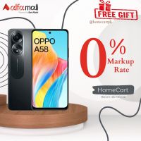 OPPO A58 8GB Ram 128GB On Installment (Upto 12 Months) By HomeCart With Free Delivery & Free Surprise Gift & Best Prices in Pakistan