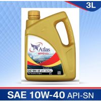 Atlas Motor Oil (A5+ 10W-40 API SN) Gasoline Engine Oil, Car Oil 3L