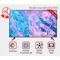 Samsung 43CU7000 4K Crystal UHD Smart TV, Crystal Processor for 4K UHD Upscaling (Installment) - QC