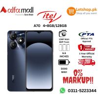 Itel A70 4+8/128  OFFICIAL PTA Approved | On Installment 