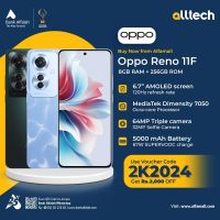 Oppo Reno 11F 8GB-256GB | 1 Year Warranty | PTA Approved | Monthly Installments By ALLTECH Upto 12 Months