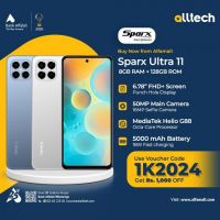 Sparx Ultra 11 8GB-128GB | 1 Year Warranty | PTA Approved | Monthly Installments By ALLTECH Upto 12 Months