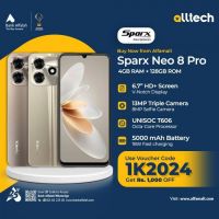 Sparx Neo 8 pro 4GB-128GB | 1 Year Warranty | PTA Approved | Monthly Installments By ALLTECH Up to 12 Months