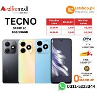 Tecno Spark 20 Pro 8GB-256GB | 01 Year Warranty | Official PTA Approved | On Monthly Installments 