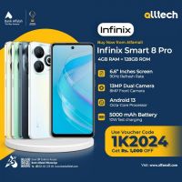 Infinix Smart 8 Pro 4GB-128GB | 1 Year Warranty | PTA Approved | Monthly Installments By ALLTECH Upto 12 Months