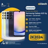 Samsung A25 5G 8GB-256GB | 1 Year Warranty | PTA Approved | Monthly Installments By ALLTECH Upto 12 Months