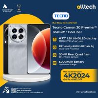Tecno Camon 30 Premier 5G 12GB-512GB | 1 Year Warranty | PTA Approved | Monthly Installments By ALLTECH Up to 12 Months